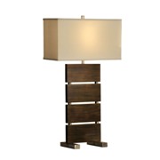 Divide Standing Table Lamp-Dark Wiped Wood