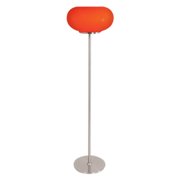 Floor Lamp-Brushed Chrome-Red