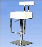 White Adjustable Height Swivel Stool