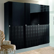 Diamond Black 3 Door Wardrobe