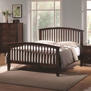 Tia Queen Headboard & Footboard Bed with Tapered Legs