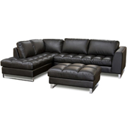 Valentino LF Chaise Pillowtop Sectional & Ottoman