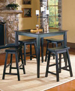 Saddleback Black Square Table