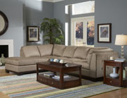 Tufton Peat Microfiber Sectional Living Room Set