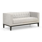 Roxbury Tufted Loveseat Cream