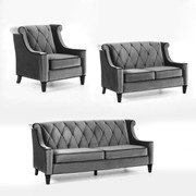 Barrister Sofa Set Gray