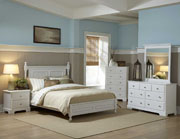 Morelle Low Post Bedroom Set White