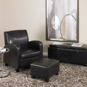 Metro Ottomans Upholstered Chair Mocha Brown