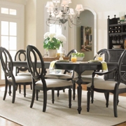 Summer Hill Rectangle Top Leg Dining Table-Midnight