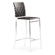 Criss Cross Counter Chair Black