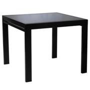 Duo Square Table Black Glass-Black