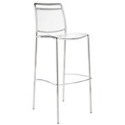 Safina Bar Chair Clear Chrome