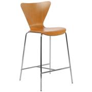 Tessa Counter Chair Natural Chrome