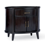 Marin Oval Nightstand-Brass