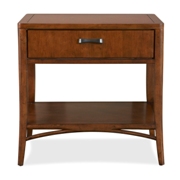 Belvedere Single Drawer Nightstand-Burnished Nickel