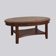 Rhythm Cocktail Coffee Table-Medium Brown Walnut