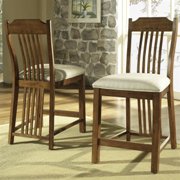 Craftsman Bar Stool-Medium Brown Oak