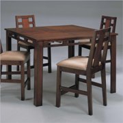 Enchantment Counter Height Gathering Table in Rich Cappuccino Finish