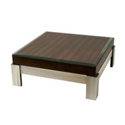 Koba Cocktail Coffee Table-Brushed Aluminum