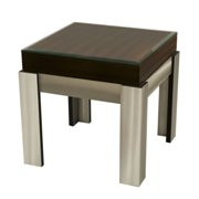 Koba End Table-Brushed Aluminum