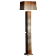 Bronze Grid Floor Lamp-Brushed Aluminum