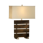 Divide Reclining Table Lamp-Dark Wiped Wood