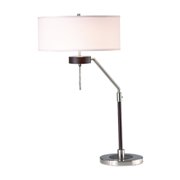 2 Light Miles Table Desk Lamp-Brushed Nickel