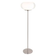 Floor Lamp-Brushed Chrome-White