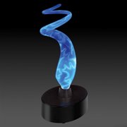 Mini Sculptured Electra Phosphor Kids Table Lamp Blue