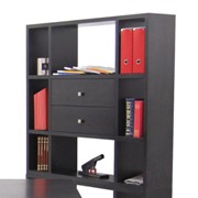 Travia Bookcase-Charcoal