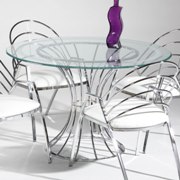 Anabel Contemporary Glass-Top Table