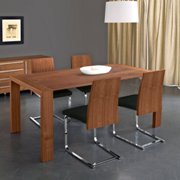 Fashion Rectangular Dining Table-Walnut-Walnut