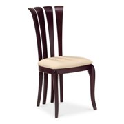 Sirio Side Set Dining Chair-Wenge-Kimera Beige