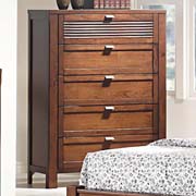 Murray Contemporary Brown Wood 5-Drawer Chest