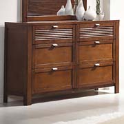 Murray Contemporary Brown Wood 6-Drawer Dresser