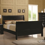 Louis Philippe Queen Sleigh Panel Bed