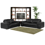 Penelope Sofa And Loveseat - Black