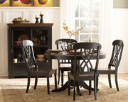 Ohana Black Round Dining Room Set