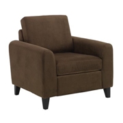 Marietta Pillow Back Club Upholstered Chair Brown