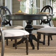 Summer Hill Round Single Pedestal Dining Table-Midnight