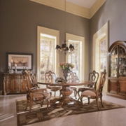 Carved Round Table Dining Set-Villa Cortina