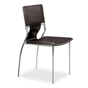 Contemporary Trafico Side Chair Espresso