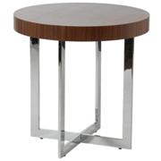 Oliver Side Table Walnut-Chrome