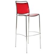 Safina Bar Chair Red Chrome