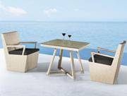 ESF Gold Patio Coffee Set-Dining Table and 2 Chair