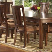 Rhythm Fabric Dining Side Chair in Burnished Rum Finish