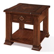 Villa Madrid End Table-White Oak