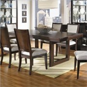 Shadow Ridge Modern Rectangular Casual Dining Table in Chocolate Finish