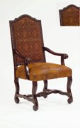 Decorator Casablanca Arm Chair with Earthen Diamonds Fabric