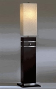 Waterfall Floor Lamp-Dark Brown Wood